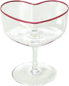 Champagnerschale Glas Herzform 200 ml Rot Rice by Rice