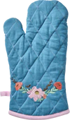Ofenhandschuh Rice by Rice Baumwolle Blau Blumenranken