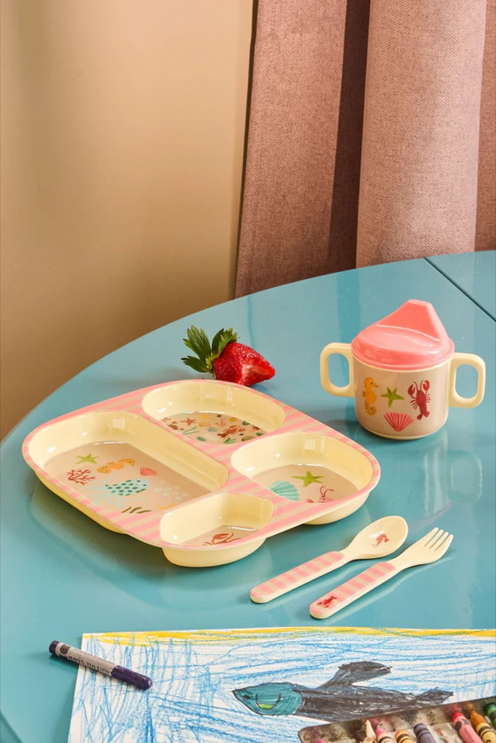 Kinderteller Melamin Rice by Rice – Bruchsicher & BPA-frei