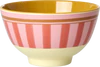 Kleine Melaminschale 300 ml Rice by Rice - BPA-frei & bruchfest - Melamine Bowl with Organic Stripes Print - Small - 300 ml