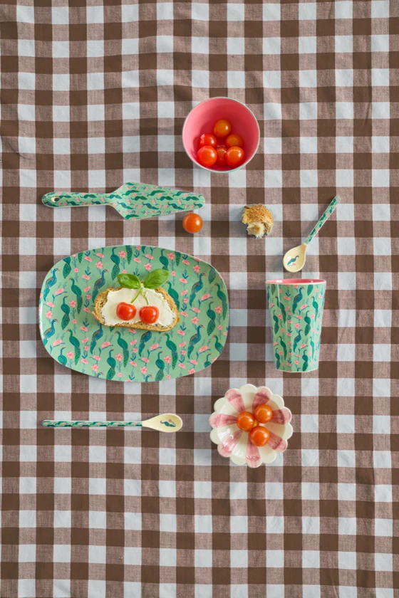 Trinkbecher Melamin Peacock Print 400ml - Rice by Rice