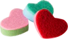 Küchenschwämme Herzform Rice by Rice – 4 Farben Set, sanft & langlebig