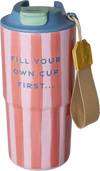 Isolierbecher Rice by Rice 550 ml Edelstahl Streifenmuster - Stainless Steel Thermo Cup with Organic Stripes Print - 550 ml