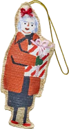 Weihnachtsbaumanhänger Raffia Lady mit Geschenk – Rice by Rice