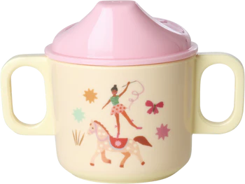 Trinklernbecher Rice by Rice 250 ml Rosa Jahrmarkt-Motiv
