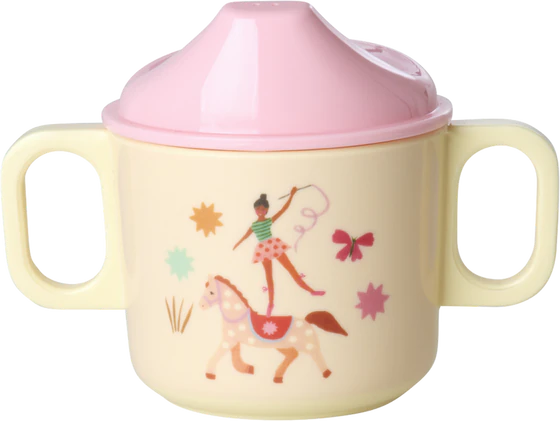 Trinklernbecher Rice by Rice 250 ml Rosa Jahrmarkt-Motiv