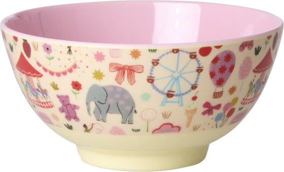 Melamin-Schale 700 ml Rosa Jahrmarkt – Rice by Rice Qualität