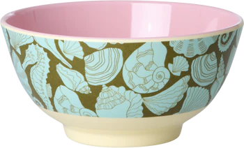 Melamin-Schüssel Rice by Rice 700 ml Muschel-Print robust
