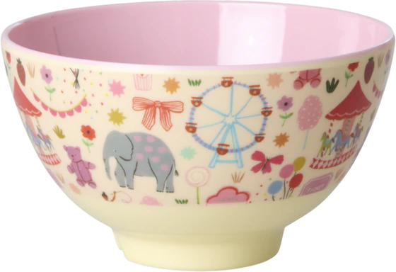 Kleine Melamin-Schale 300 ml Rosa Jahrmarkt Rice by Rice