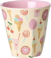 Kleine Melamin-Trinkbecher Rice by Rice 6er-Set Rosa Prints