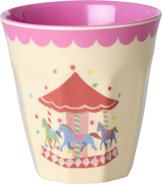 Kleine Melamin-Trinkbecher Rice by Rice 6er-Set Rosa Prints