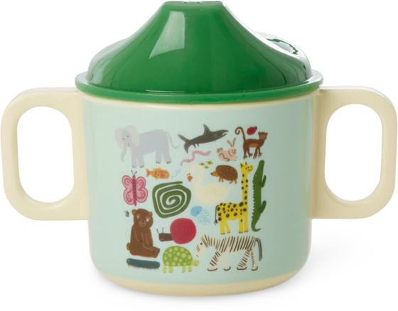 Trinklernbecher 250 ml Wildlife Mint Rice by Rice – Bruchsicher