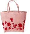 Kleine Handtasche Raffia Rice by Rice – Blumenmuster Natur