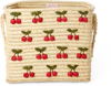 Aufbewahrungskorb Raffia Kirschen Rice by Rice – Handgefertigt