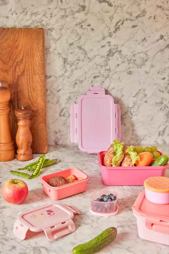Brotdose 3 Fächer Pink Rice by Rice – BPA-frei & auslaufsicher