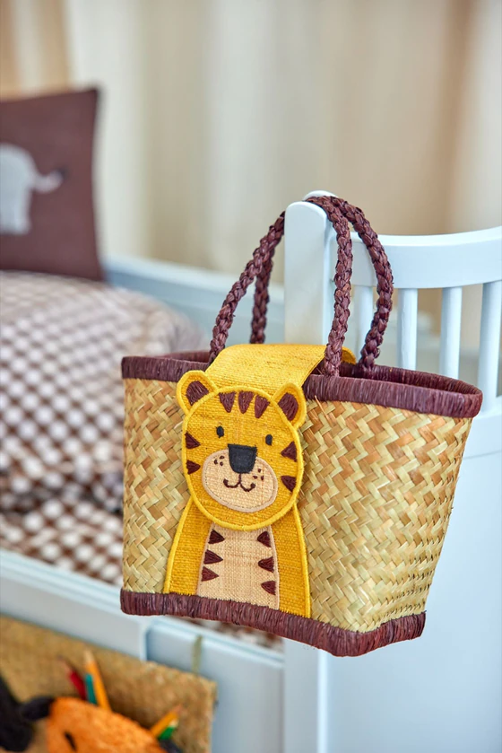 Kindertasche Raffia Tiger Rice by Rice – Handgefertigt Unikat