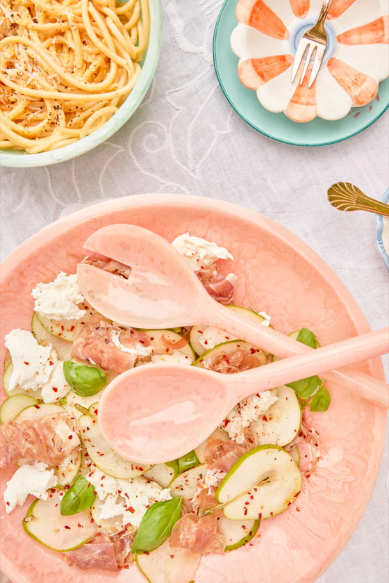 Salatschüssel Resin Soft Pink Rice by Rice – Handgefertigt Unikat
