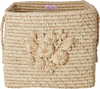 Handgefertigter Aufbewahrungskorb Raffia Natur Blumen Rice by Rice - Nature