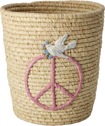 Runder Aufbewahrungskorb Raffia Peace Dove Rice by Rice