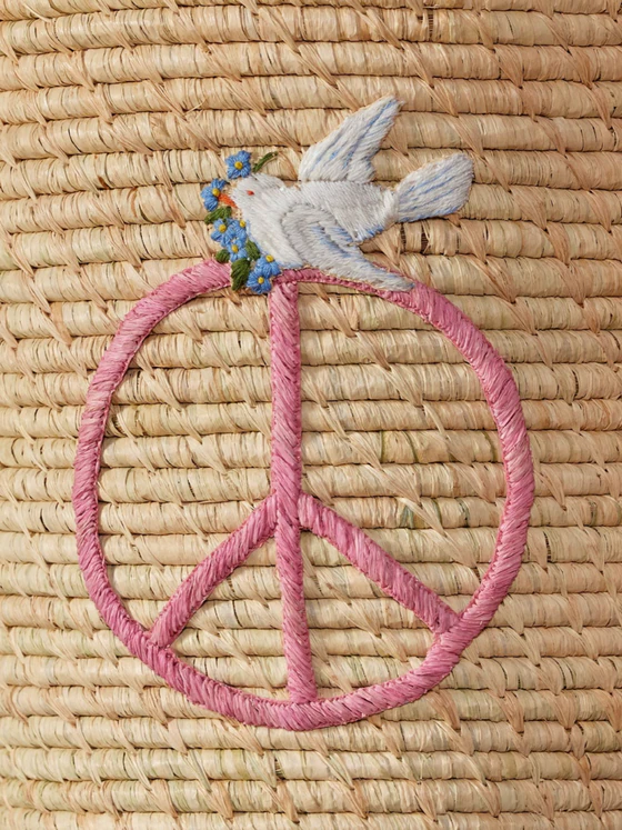 Runder Aufbewahrungskorb Raffia Peace Dove Rice by Rice