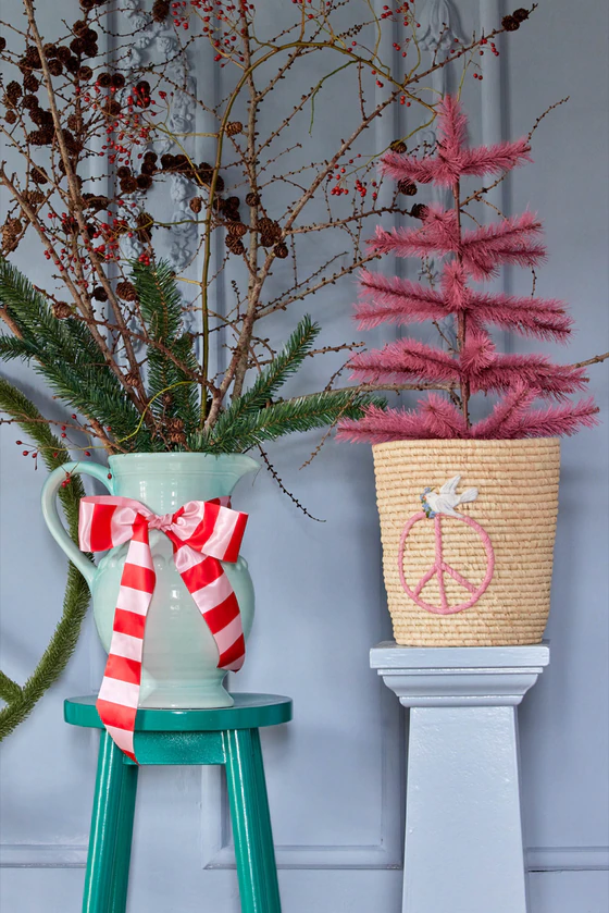 Runder Aufbewahrungskorb Raffia Peace Dove Rice by Rice