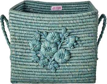 Aufbewahrungskorb Raffia Dove Blue Rice by Rice – Handgefertigt