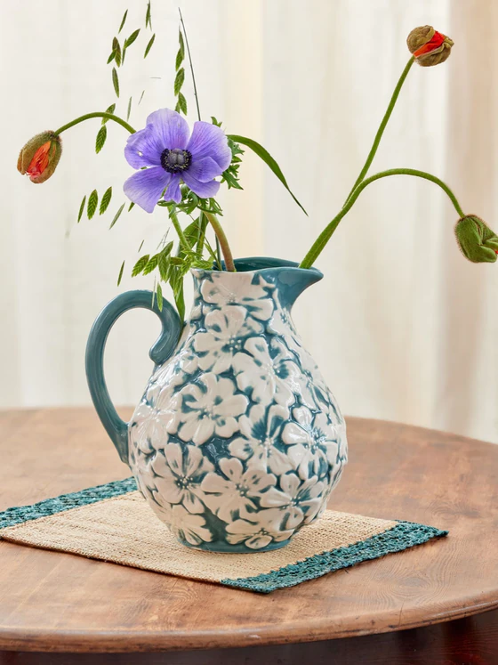 Keramik-Blumenvase Rice by Rice 4,5L Grün Unikat-Design