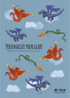 Personalisierungs-Sticker-Set Rice by Rice Drachen-Print Glänzend - Stickers to Personalize Your Lunchbox with Dragon Print