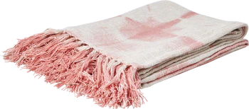 Wohndecke Rice by Rice Baumwolle Soft Pink Unikat Boho-Stil