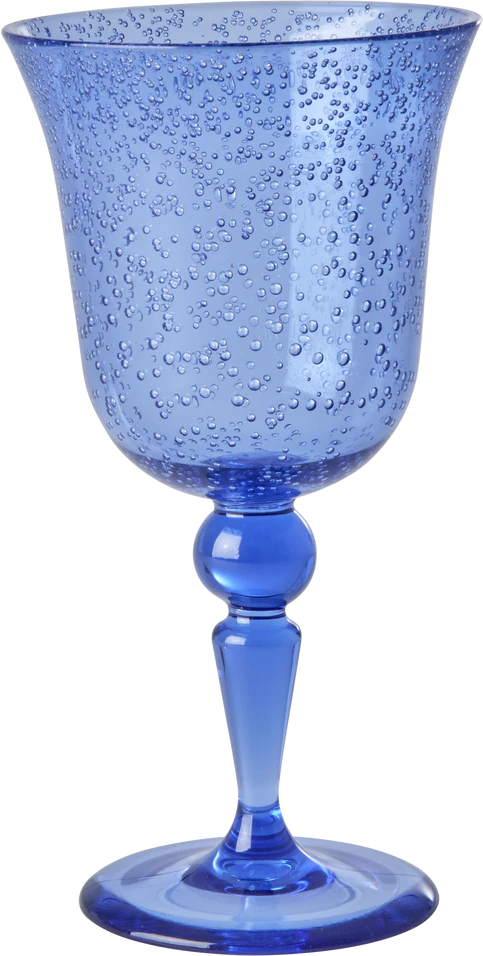 Weinglas aus Acryl Blau 360 ml Rice by Rice – Bruchsicheres Bubble Design