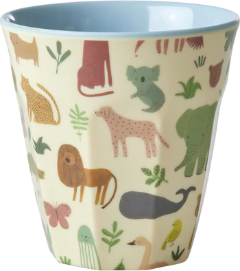 Melamin-Trinkbecher Rice by Rice 250 ml Dusty Blue Jungle