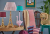 Wohndecke Baumwolle Rice by Rice Beige Rosa Crinkle-Optik