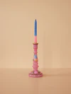 Handbemalter Kerzenhalter Glas Pink Rice by Rice Unikat