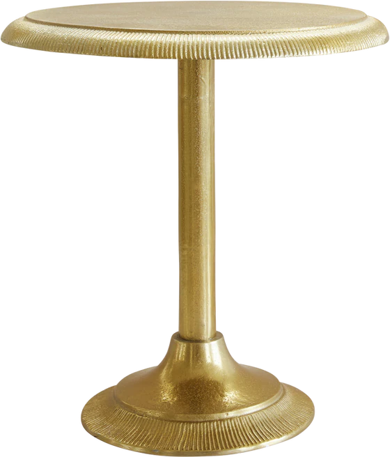 Runder Beistelltisch Gold Rice by Rice Aluminium leicht