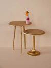 Runder Beistelltisch Gold Rice by Rice Aluminium leicht