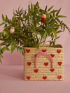 Aufbewahrungskorb Raffia Herzen Rice by Rice – Handgefertigt