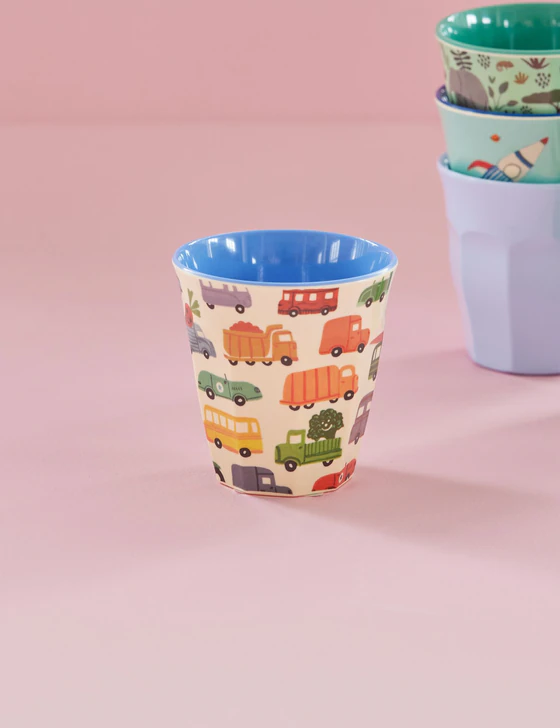 Melamin-Trinkbecher Kinder 250 ml Happy Cars Rice by Rice