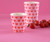 Hoher Trinkbecher Rice by Rice 400 ml Herzmuster BPA-frei