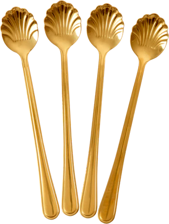 Latte-Löffel-Set Edelstahl Gold 4er Rice by Rice – Rostfrei & Spülmaschinengeeignet