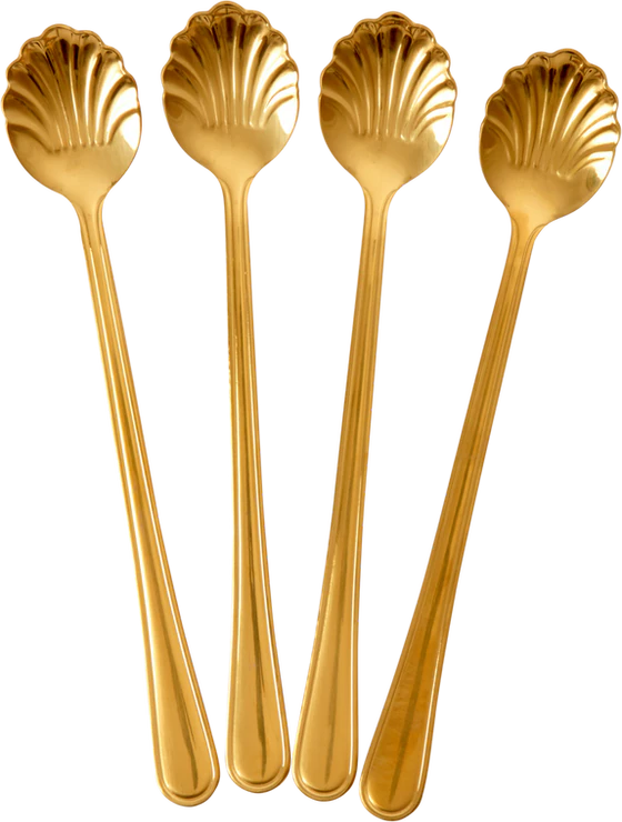 Latte-Löffel-Set Edelstahl Gold 4er Rice by Rice – Rostfrei & Spülmaschinengeeignet
