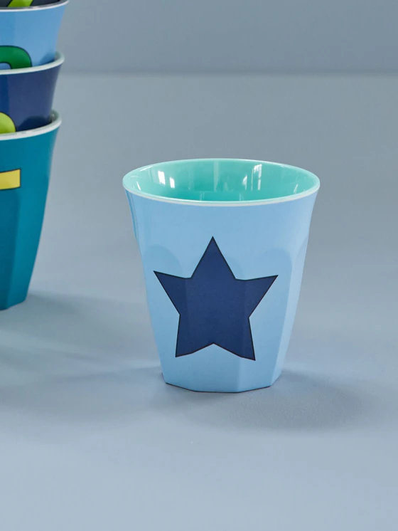 Melamin-Trinkbecher Soft Blue 250 ml Rice by Rice – Bruchsicher