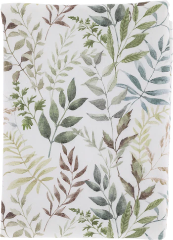 Tischdecke Chic Antique Aix Blattmuster Creme 100% Baumwolle