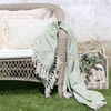 Wohndecke Chic Antique Aix Plaid Grün – Nachhaltig & Weich
