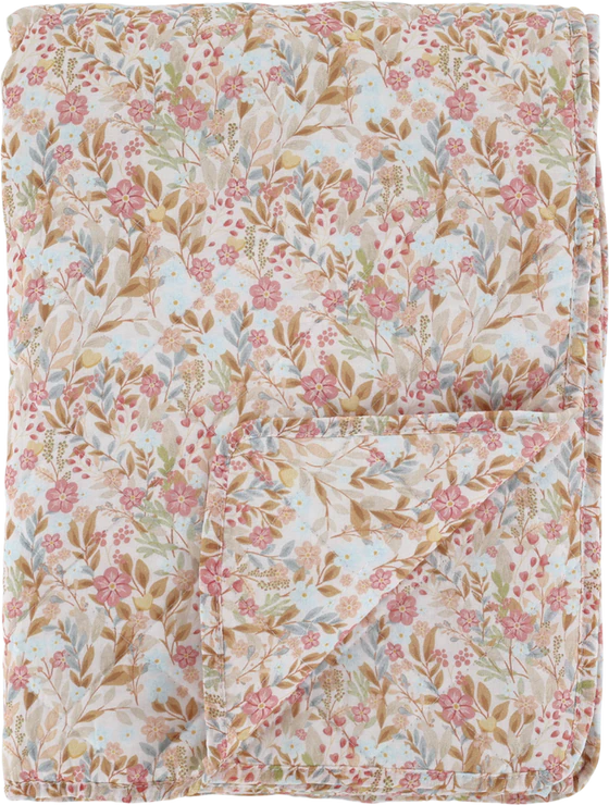 Tagesdecke Chic Antique Aix Quilt Blumen Baumwolle Rosa