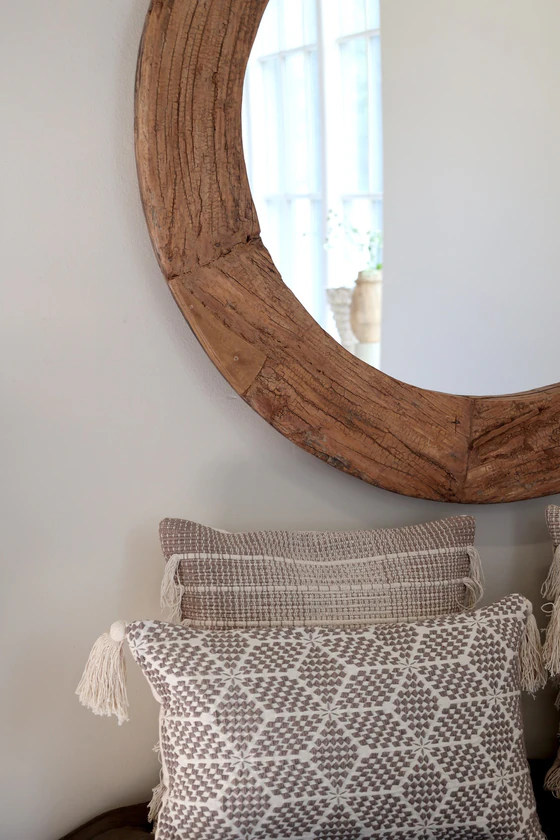 Runder Wandspiegel Chic Antique Grimaud – Recyclingholz Unikat