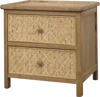 Beistelltisch Chic Antique Rattan Natur 2 Schubladen Vintage