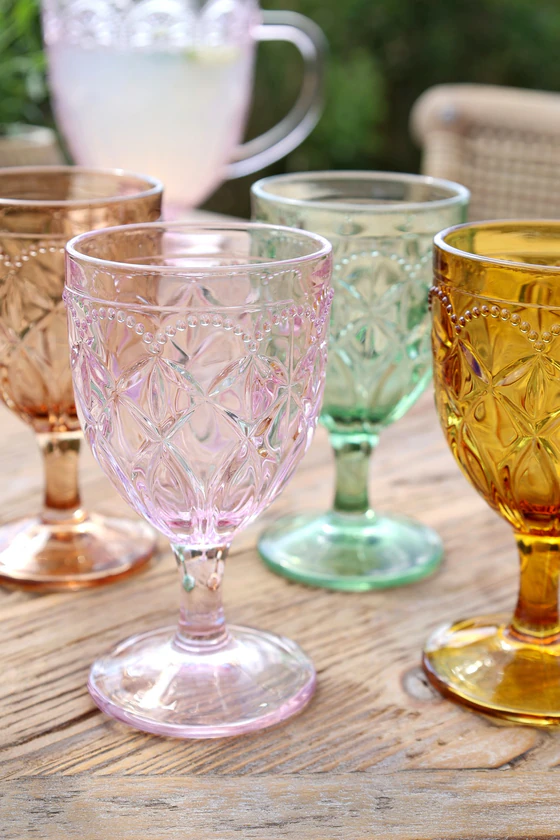 Weinglas Chic Antique Saint-Émilion Reliefmuster Glas Vintage