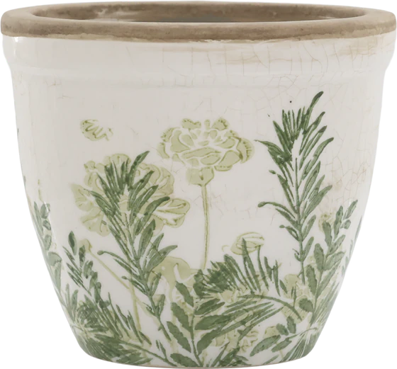 Übertopf Chic Antique Laval Blumendruck Verte Keramik Unikat