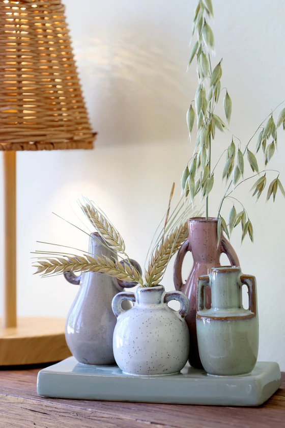 Dekoratives Vasen-Set Chic Antique – Handgefertigt aus Steingut