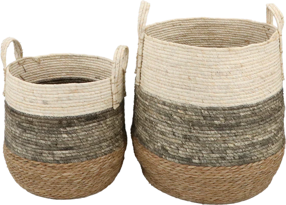 Aufbewahrungskorb-Set Chic Antique Korb Set Naturmaterialien